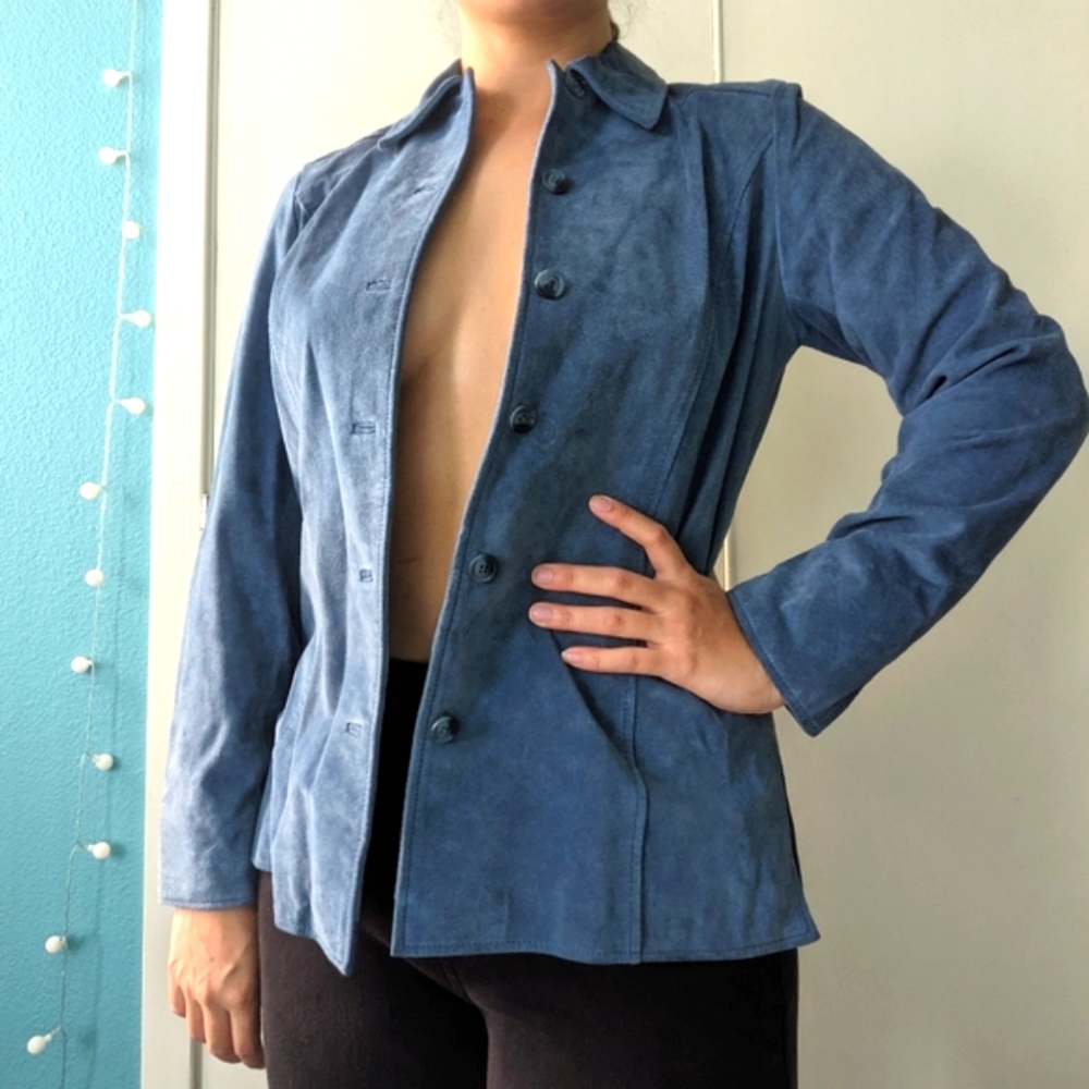 Vintage Valerie Stevens Leather Blazer Coat